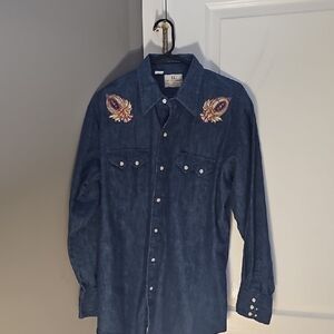 Women's Embroidered Denim Shirt
